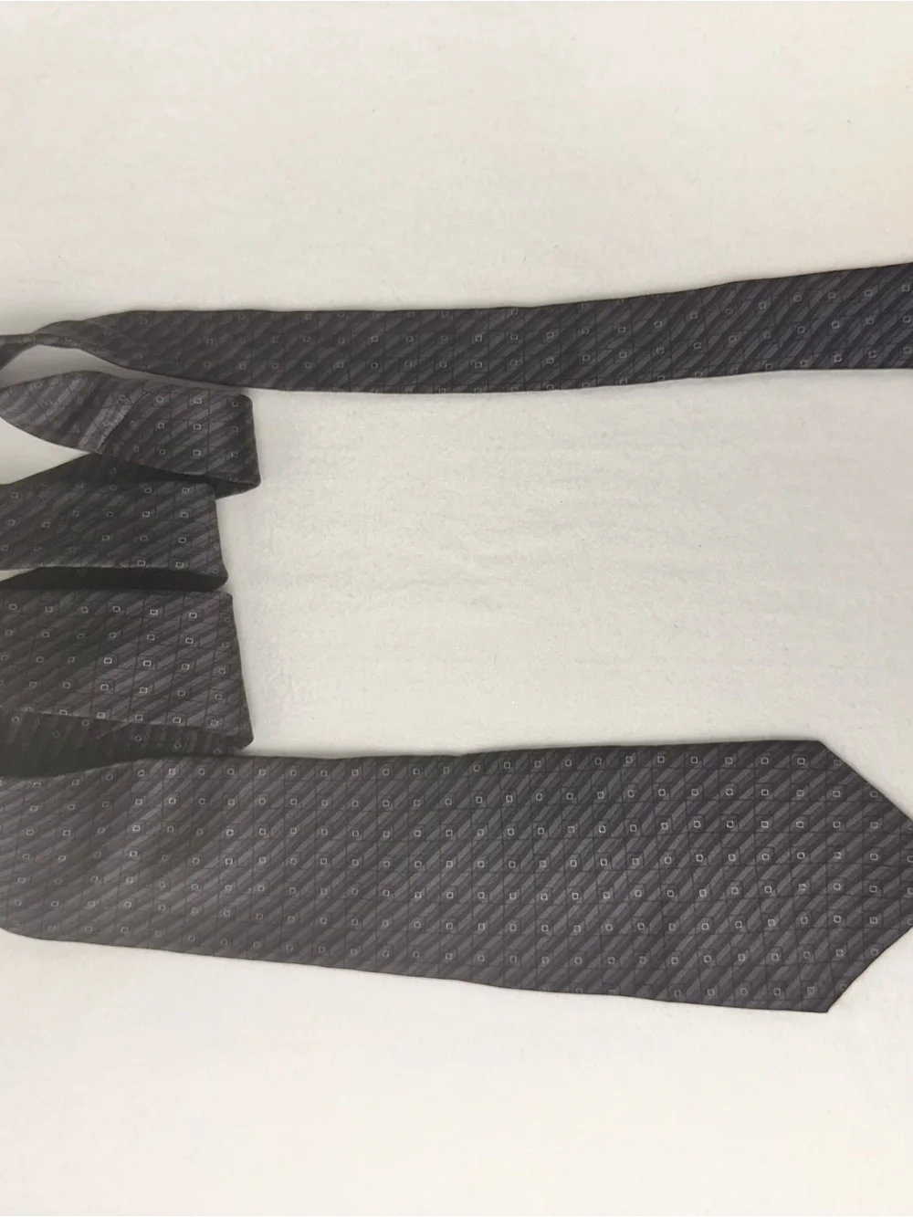 Classic Men's Black Patterned Silk Tie Arrow